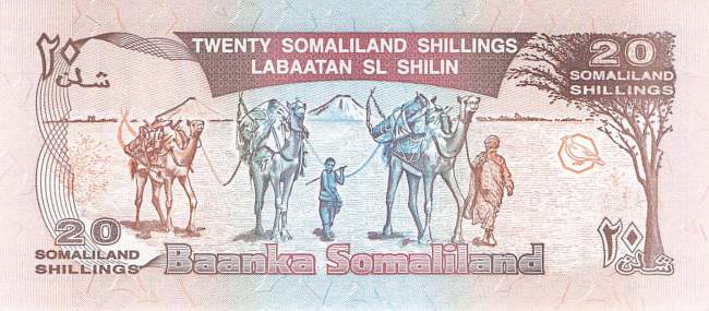 20 Shillings Somaliland p3b 1996